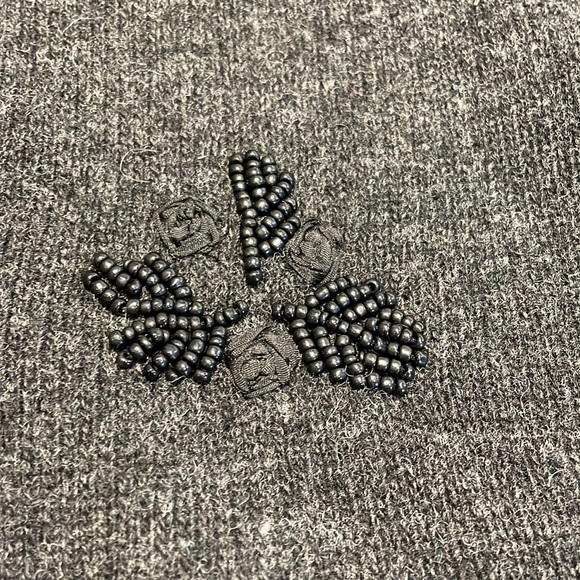 Gray lambswool and nylon cardigan with detachable faux fur collar - Picture 3 of 6